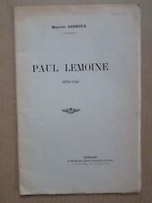 Paul lemoine géologue d'occasion  Châtillon-en-Bazois