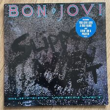 BON JOVI - SLIPPERY WHEN WET 1st UK Press 1986 INNER VINYL LP EX/EX Hype Sticker comprar usado  Enviando para Brazil