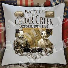 Silla/cubierta de almohada temática de la Guerra Civil Americana Battle of Cedar Creek segunda mano  Embacar hacia Argentina