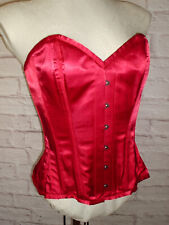 Red satin overbust for sale  BURY ST. EDMUNDS