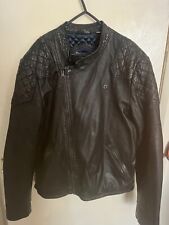 Superdry leather jacket for sale  BIRMINGHAM