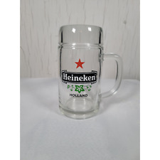 Caneca de vidro vintage Heineken Red Star Beer 20 Oz .5L 6" Stein Tankard Holland Barware comprar usado  Enviando para Brazil