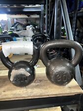 Conjunto de pesos de 55 lb Kettlebell 25 lb e 30 lb *LEIA*, usado comprar usado  Enviando para Brazil