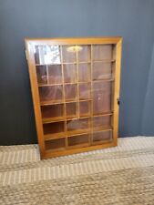 Wooden Wall KNICK KNACK Curio 22 Cubby Display Glass Case  for sale  Shipping to South Africa