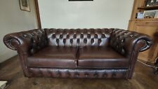 Chesterfield leather sofa for sale  HINCKLEY