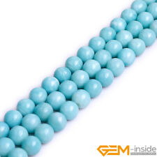 Contas redondas de pedra preciosa amazonita azul grau AAA natural para fazer joias 15" YB comprar usado  Enviando para Brazil