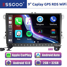 9" Carplay Radio samochodowe Android 13 2 + 32G GPS NAWIGACJA + kamera do VW PASSAT B6 GOLF 5 6 na sprzedaż  Wysyłka do Poland