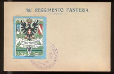 Reggimento fanteria cartolina usato  Italia