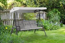 LIVIVO FLORENCE 3 SEATER SWING HAMMOCK WITH PADDED SEAT CANOPY AND SIDE TABLE, used for sale  Shipping to South Africa