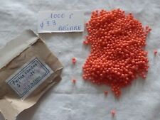 lot  de 1000 perle  ancienne bijou orange corail ronde perle de Briare 3.3 mm, używany na sprzedaż  Wysyłka do Poland