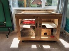 Used, Indoor two tier wooden Guinea pig hutch for sale  DIDCOT
