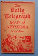 MAPA DA ABISSÍNIA. TELÉGRAFO DIÁRIO. em 6 cores.  comprar usado  Enviando para Brazil