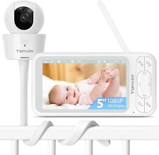 Usado,  Monitor de bebé Yonvim 5" 1080P HD monitor de video para bebé con cámara/audio 5000mAh segunda mano  Embacar hacia Argentina