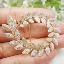 Used, 3.57 Ct Round Cut Simulated Diamond Attractive Brooch Pin 14k Yellow Gold Plated for sale  Shipping to South Africa