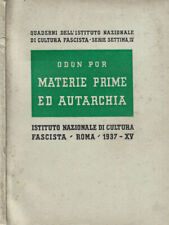 Materie prime autarchia. usato  Italia