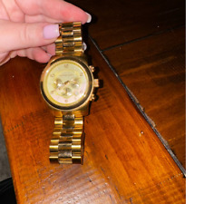 Relógio Michael Kors ouro cor aço inoxidável modelo 8077 comprar usado  Enviando para Brazil