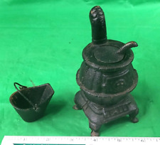 Usado, Mini fogão a carvão/madeira vintage de ferro fundido com balde de carvão comprar usado  Enviando para Brazil