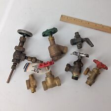 Lote de torneira de torneira de latão antigo válvula Bibb 3/4" 1/2" conector de encadernação, usado comprar usado  Enviando para Brazil
