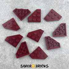 LEGO 2450 Wedge, prato 3 x 3 canto cortado - VERMELHO ESCURO (10 peças) comprar usado  Enviando para Brazil