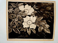 Oluf Jensen (Danish 1871-1934) Flower Still Life - Flowers ETCHING 1931 for sale  Shipping to South Africa