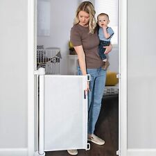 Retractable Baby Gate - Safe for Kids & Pets, White (33" Tall x 55" Long), used for sale  Shipping to South Africa