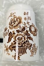 Charlotte Royal Crownford Ironstone England Shaker Brown on Ivory   for sale  Scranton