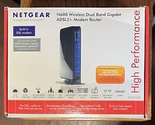 NETGEAR N600 Wireless Dual Band Gigabit ADSL2+ DSL Modem & Router All In One, used for sale  Shipping to South Africa