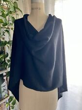 Tyler Boe 100% Cashmere Black Poncho Sweater Wrap USA One Size, used for sale  Shipping to South Africa
