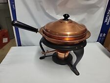 Beautiful Vintage Copper And Brass Chafing Warmer Fondue Pan 5 Piece elegant  for sale  Shipping to South Africa