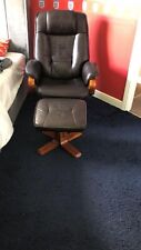 Black leather swivel for sale  PRESTON