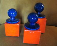 Pino SPAGNOLO pour SICART trois pots couverts oranges  Design VINTAGE  années 70 segunda mano  Embacar hacia Argentina