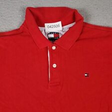 Camisa polo masculina Tommy Hilfiger tamanho grande vermelha manga curta crianças/jovens comprar usado  Enviando para Brazil