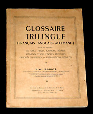 Glossaire trilingue francais d'occasion  Châteaudun