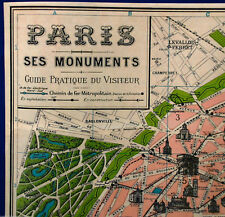 Vintage map paris for sale  Minneapolis