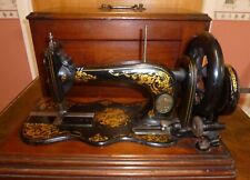 Antique Singer 12k  rose pattern Sewing Machine fiddle bed and base Case for sale  Shipping to South Africa