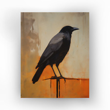 Crow 8x10 oil for sale  Round Lake