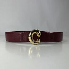 Ginnie Johansen Wide Red Leather Belt - Women's Size 30, used for sale  Shipping to South Africa