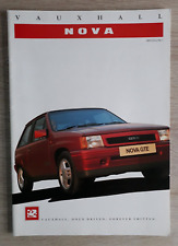Vauxhall nova brochure for sale  BOURNE