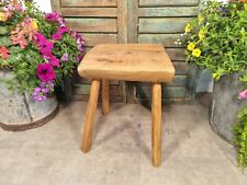 Vintage Reclaimed Rustic Wooden Milking Stool Side Table Bench Plant Stand, used for sale  Shipping to South Africa