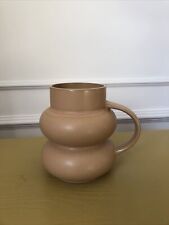 Wavy Pot With Handle Terracotta Beige Vase Modern Home Decor, used for sale  Shipping to South Africa