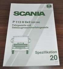1989 Scania P113 H 320 360 Especificação 20 Caminhão Folheto Prospekt DE comprar usado  Enviando para Brazil