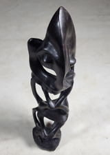 -VINTAGE- Escultura decorativa esculpida à mão abstrata 12" madeira de ébano *AFRICANA* comprar usado  Enviando para Brazil