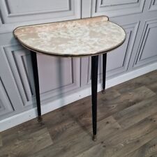 Retro Vintage Mid Century Formica Hall Half Moon Console Side Demi Lune Table, used for sale  Shipping to South Africa