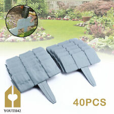 40 Garden Lawn Cobbled Stone Effect Plastic Edging Plant Border Simply Hammer In for sale  LEICESTER