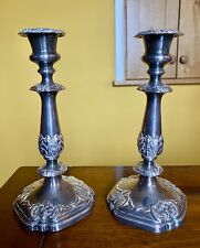 Pewter candlesticks pair for sale  NEWTON ABBOT