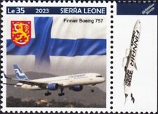 Estampilla de avión de pasajeros finnair boeing 757 (2023 Sierra Leona) segunda mano  Embacar hacia Argentina