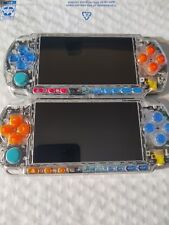 Sistema de consola Sony PSP 3000 transparente con botones de color estilo personalizado importación segunda mano  Embacar hacia Argentina