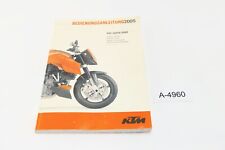 Used, KTM 990 LC8 Super Duke 2005 - Owner's Manual A4960 for sale  Shipping to South Africa