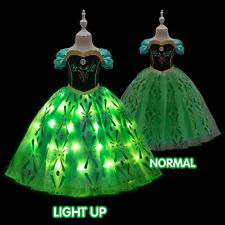 Vestido Anna Inspirado en Disney Princesa Congelada Niños Niñas Disfraz Luces LED 3T Arriba segunda mano  Embacar hacia Argentina