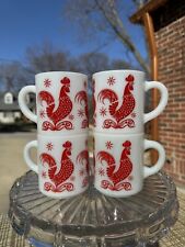 Lote de 4 tazas de café de gallo rojo gallo pollo gallo rojo de colección 🙂 segunda mano  Embacar hacia Mexico